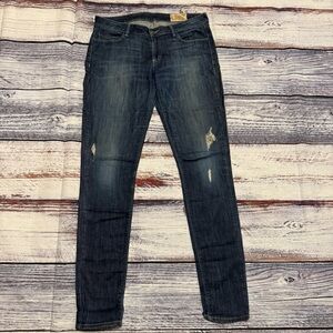 Siwy Leona Skinny Jeans 30 Distressed Dark Wash Stretch Denim Made in the USA